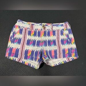 American Eagle outfitters‎ Aztec tribal size 4 midi twill shorts